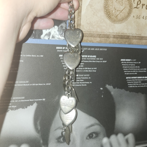 Stainless Steel Ten Commandments Chain Bible Religious Heart Charm Bracelet - Picture 2 of 3